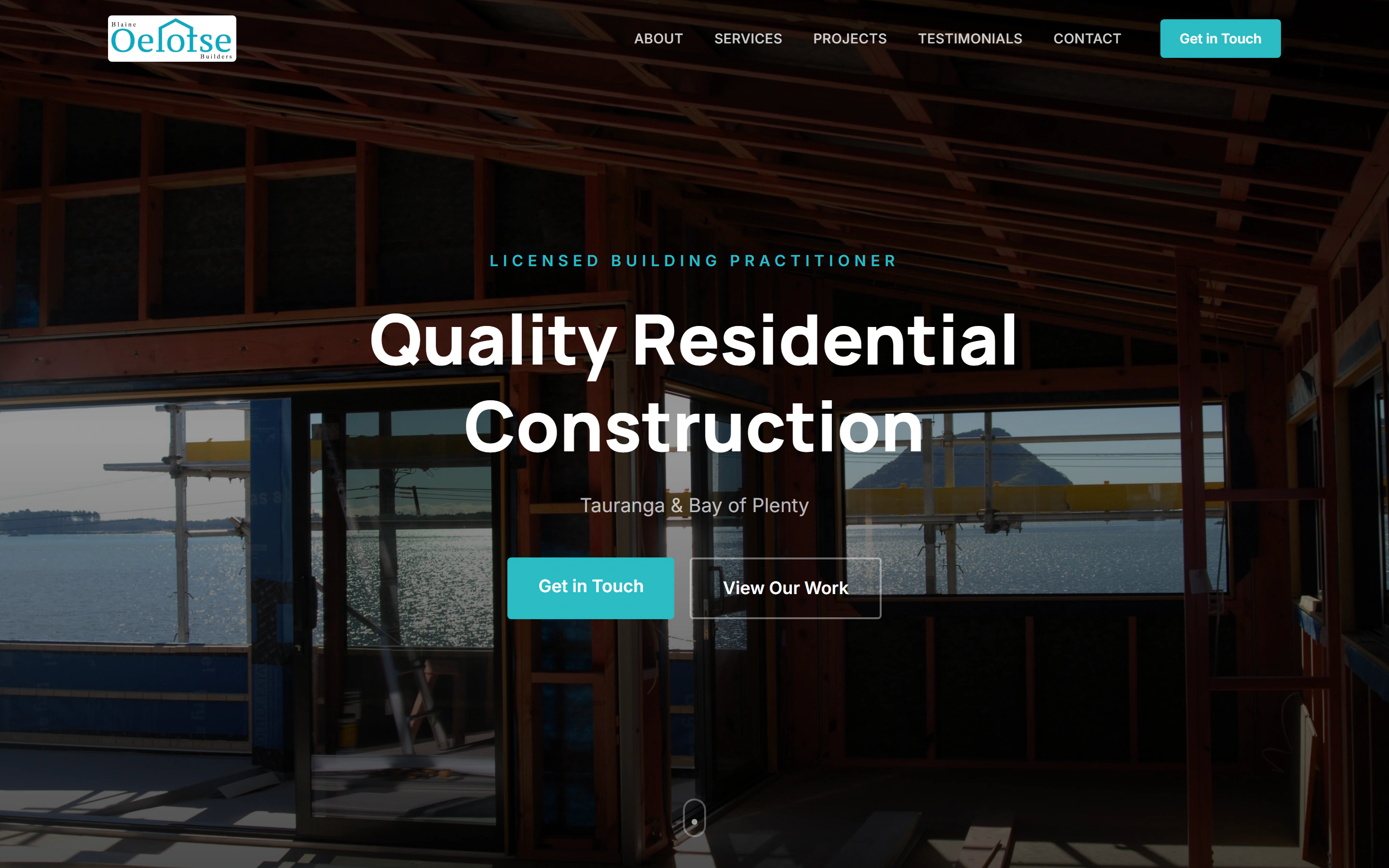 A recent website: a residential builder’s home page