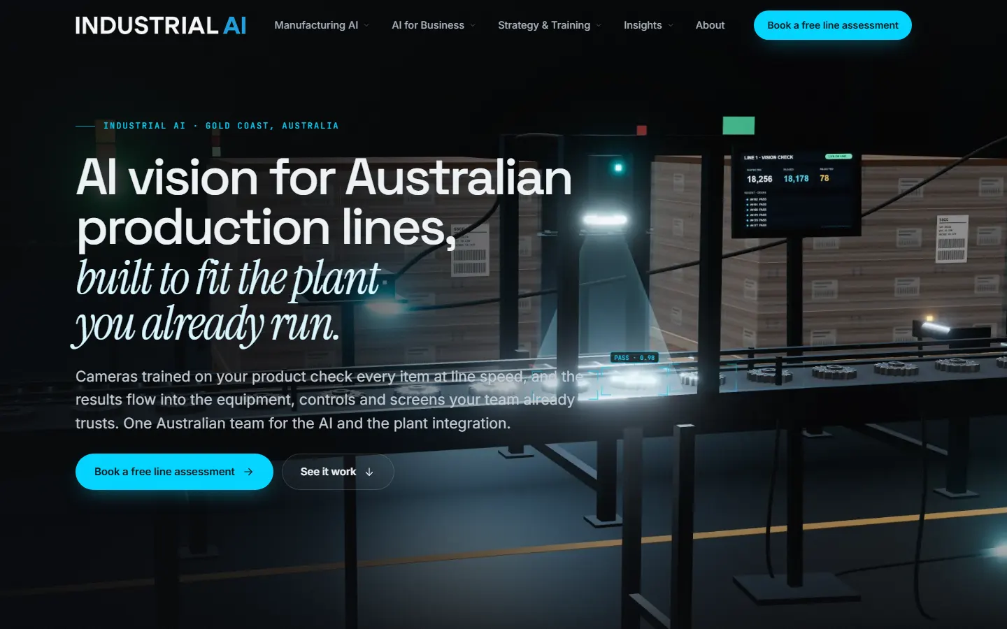 A recent website: a technology company’s home page